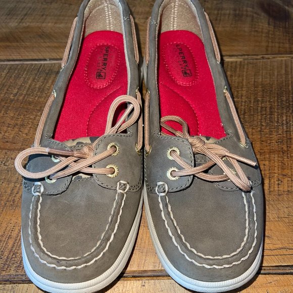 Womens Sperry Top Sider Boat Shoes Deck Loafers Brown Tan Leopard Print‎ Size 6 - Picture 1 of 6